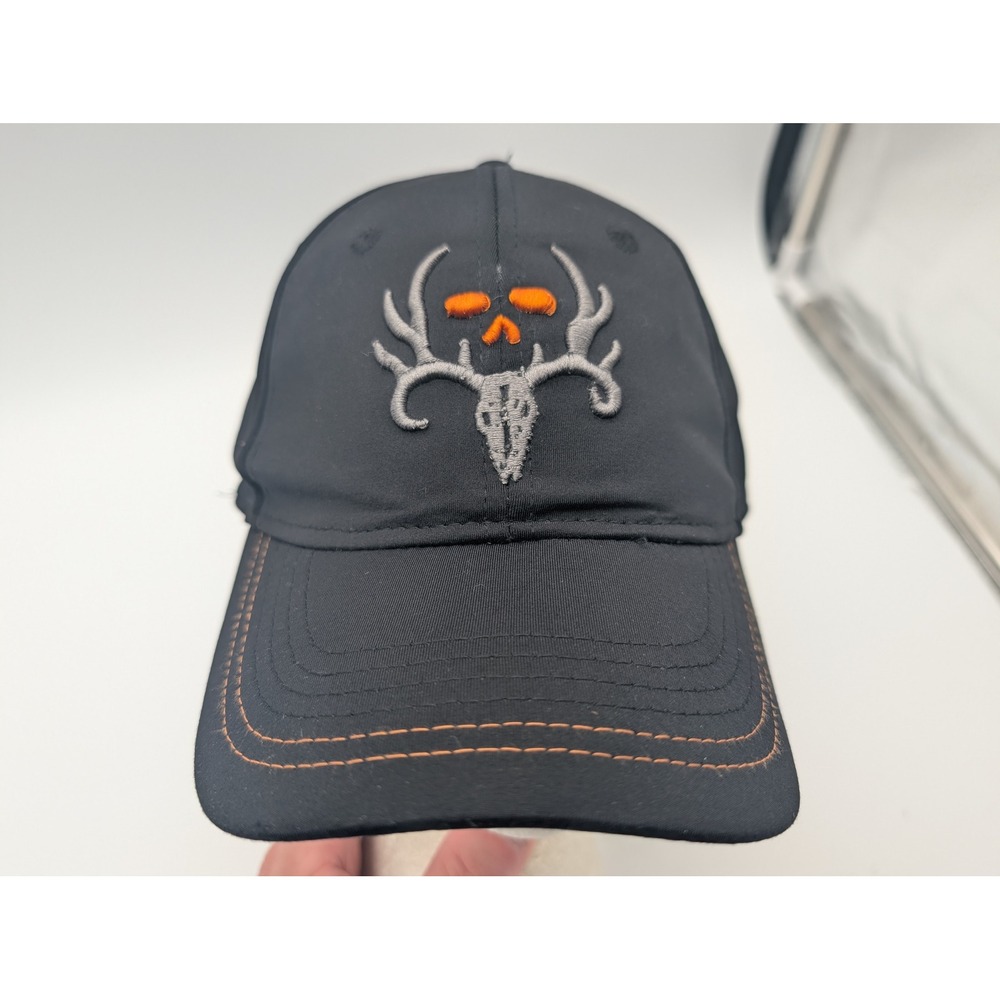 Bone Collector Proflex Outdoor Cap Black Deer Skull Hat L XL